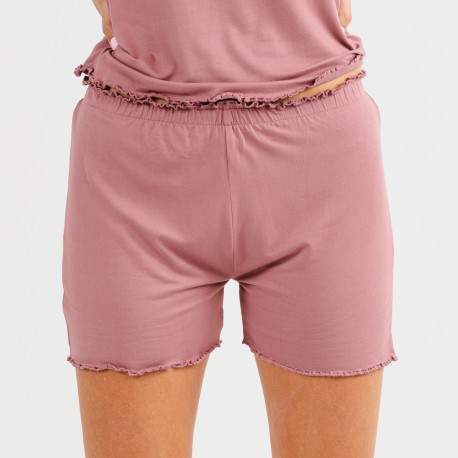 Pijama manga corta mujer soft liso