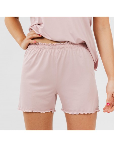 Pijama manga corta mujer soft liso