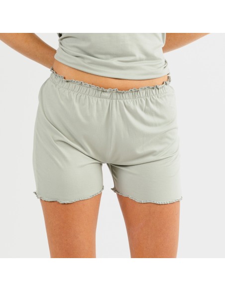 Pijama manga corta mujer soft liso