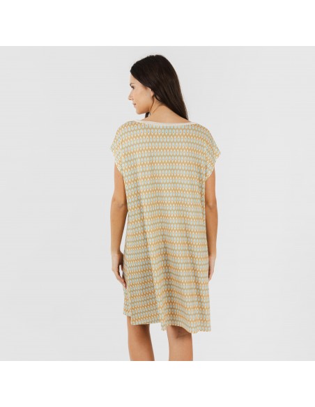 Vestido corto manga fluida soft Minty arena