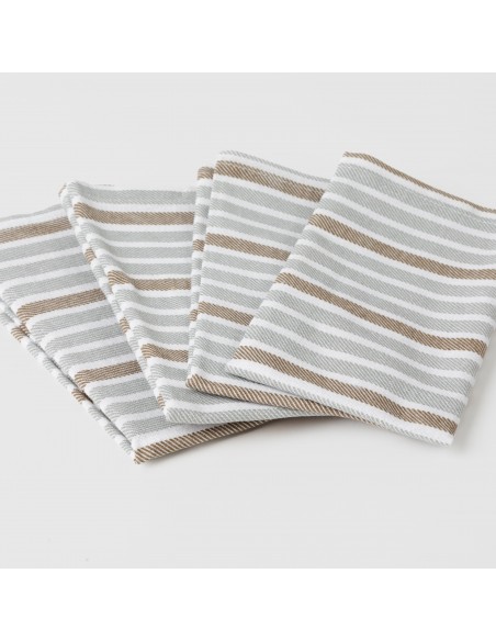 Set 4 Servilletas Raya Guti gris