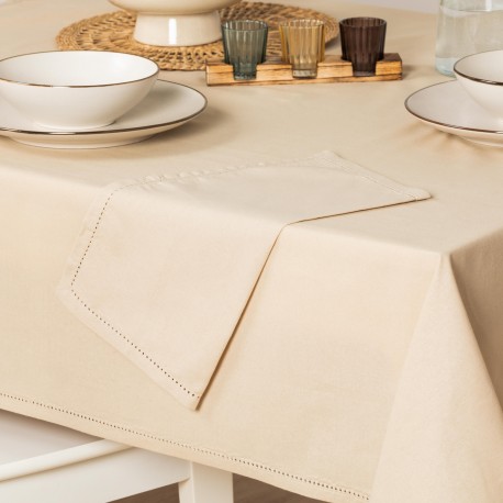 Mantel antimanchas algodón liso