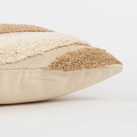 Cojín rectangular algodón 30x50 Tejada natural - funda + relleno