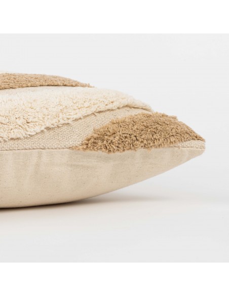 Cojín rectangular algodón 30x50 Tejada natural - funda + relleno