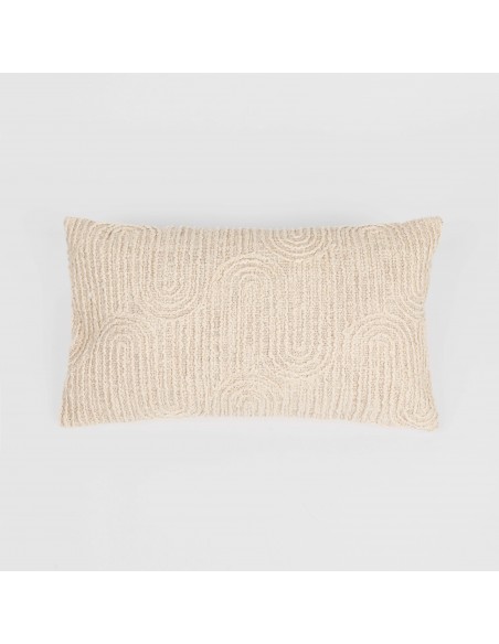 Cojín rectangular algodón 30x50 Ceballos natural - funda + relleno