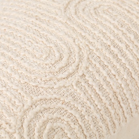Cojín rectangular algodón 30x50 Ceballos natural - funda + relleno