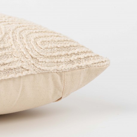 Cojín rectangular algodón 30x50 Ceballos natural - funda + relleno