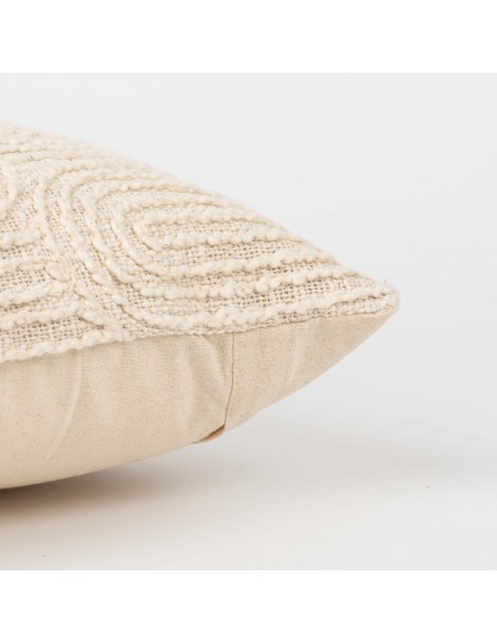 Cojín rectangular algodón 30x50 Ceballos natural - funda + relleno