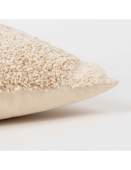 Cojín rectangular algodón 30x50 Fremen natural - funda + relleno