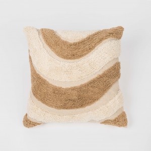 Cojín cuadrante algodón Tejada natural 45x45 - funda + relleno