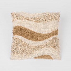 Cojín cuadrante algodón Fremen natural 45x45 - funda + relleno