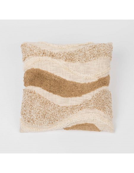 Cojín cuadrante algodón Fremen natural 45x45 - funda + relleno