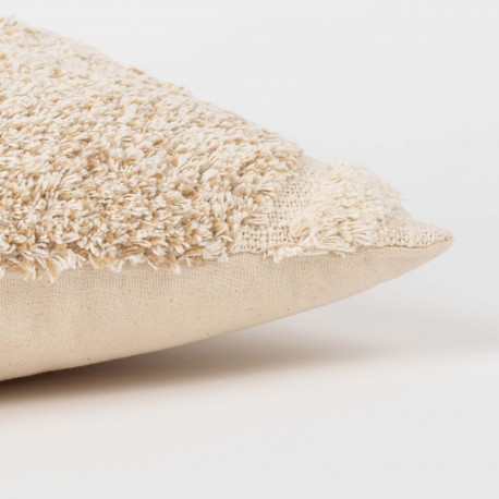Cojín cuadrante algodón Fremen natural 45x45 - funda + relleno