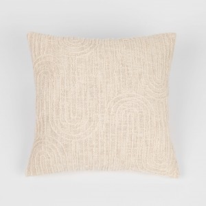 Cojín cuadrante algodón Ceballos natural 45x45  - funda + relleno