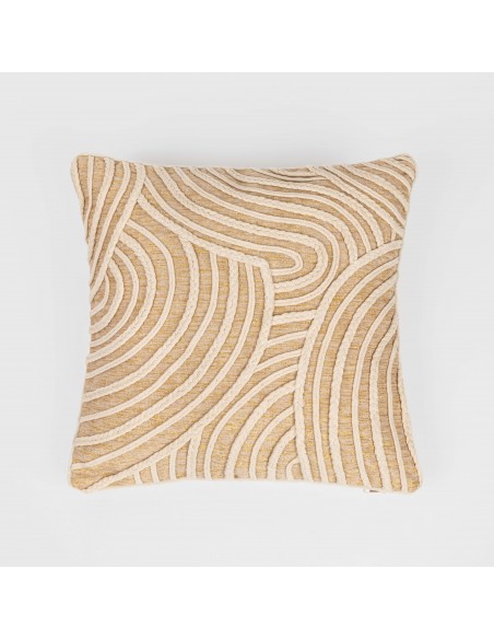 Cojín cuadrante algodón Dune natural 45x45  - funda + relleno