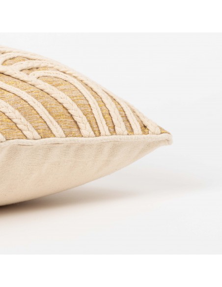 Cojín cuadrante algodón Dune natural 45x45  - funda + relleno