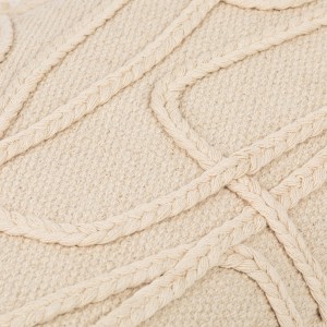 Cojín cuadrante algodón Nerdana natural 45x45  - funda + relleno 2