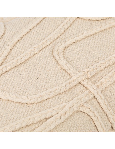 Cojín cuadrante algodón Nerdana natural 45x45  - funda + relleno