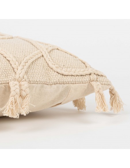 Cojín cuadrante algodón Nerdana natural 45x45  - funda + relleno