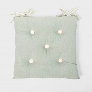 Cojín plancheta botones algodón liso