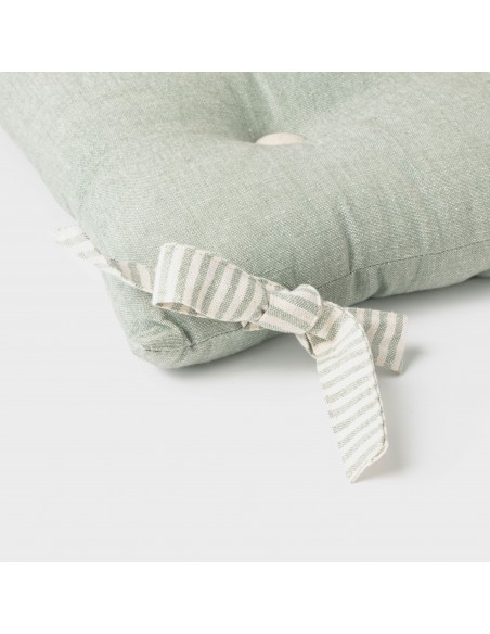 Cojín plancheta botones algodón liso