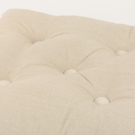 Cojín plancheta botones algodón liso