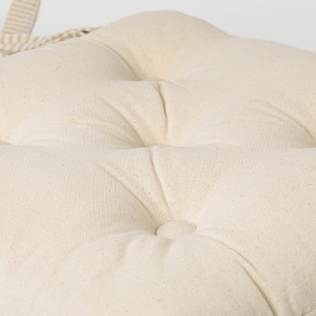 Cojín plancheta botones algodón liso