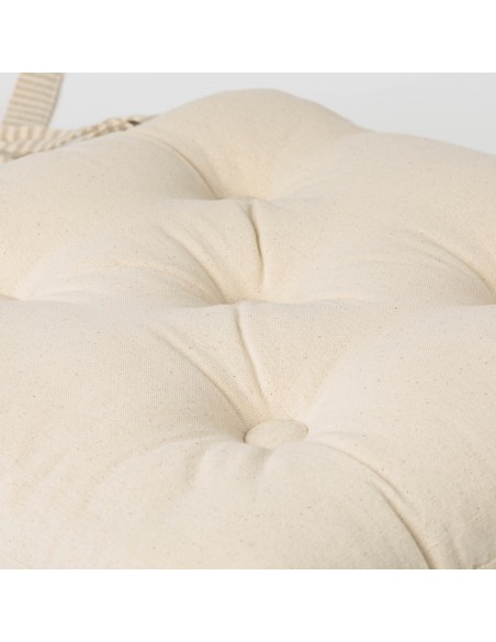 Cojín plancheta botones algodón liso