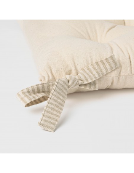 Cojín plancheta botones algodón liso