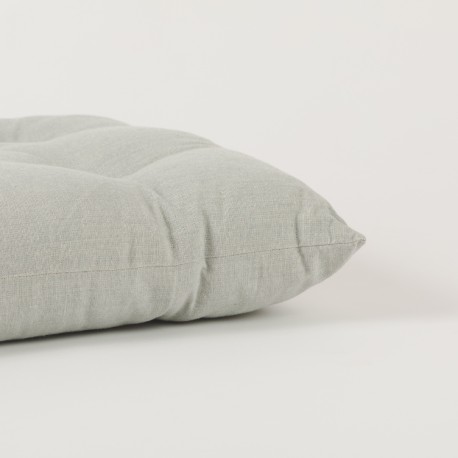 Cojín plancheta botones algodón liso