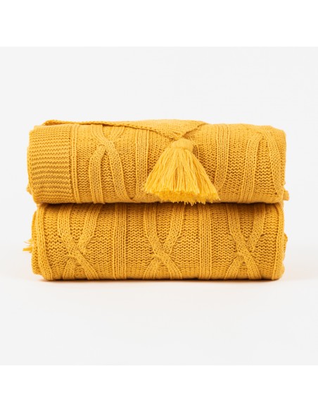 Plaid ocho con borlón