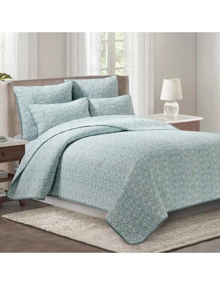 Colcha doble tela jacquard Grecia