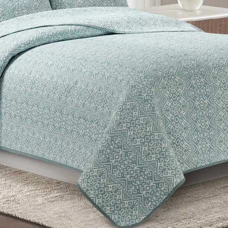 Colcha doble tela jacquard Grecia