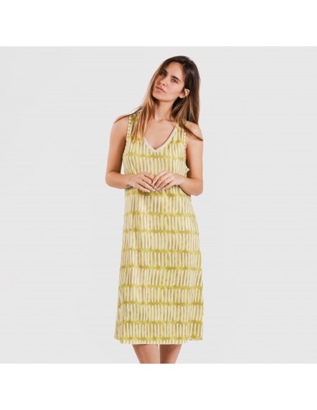 Vestido midi tirantes soft Lemonade verde lima