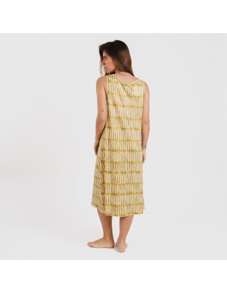 Vestido midi tirantes soft Lemonade verde lima