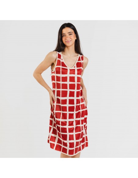 Vestido midi tirantes soft Naroa teja