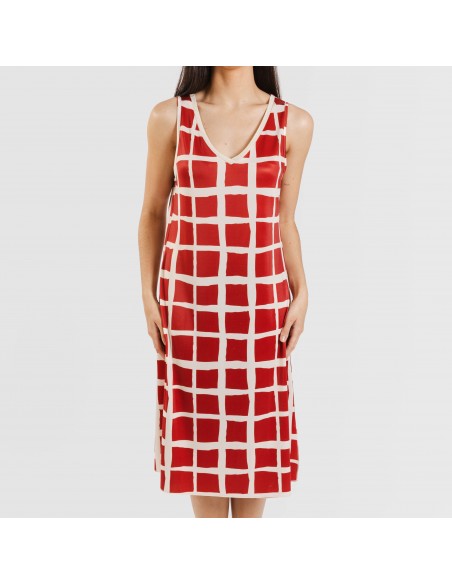 Vestido midi tirantes soft Naroa teja