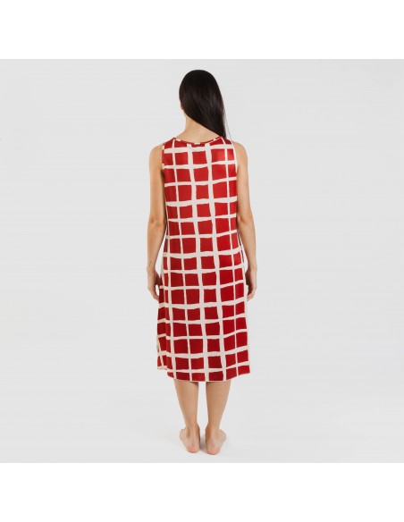 Vestido midi tirantes soft Naroa teja