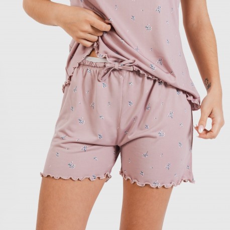 Pijama tirantes mujer soft Melanie malva