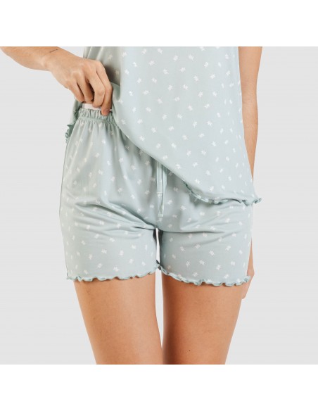 Pijama tirantes mujer soft Natalie verde tiffany