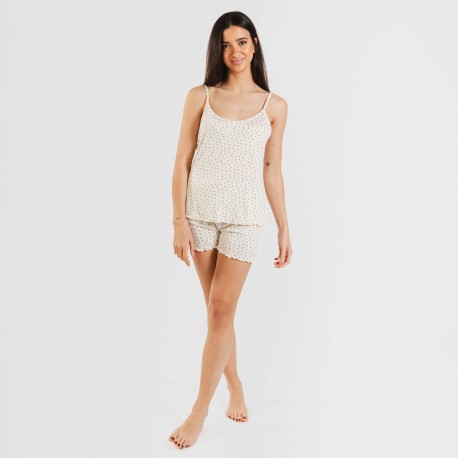 Pijama tirantes mujer soft Iris natural