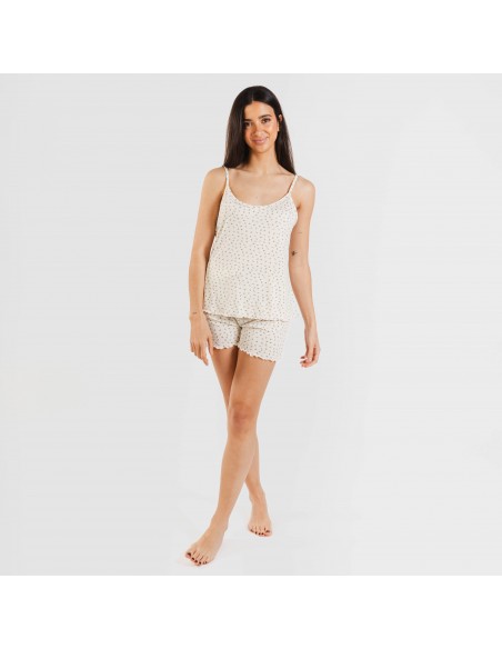 Pijama tirantes mujer soft Iris natural