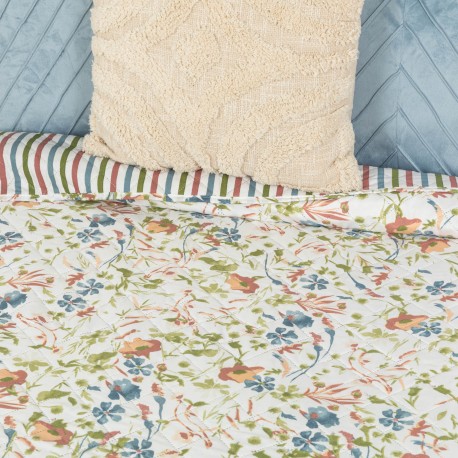 Colcha bouti Ñoke malva rosa