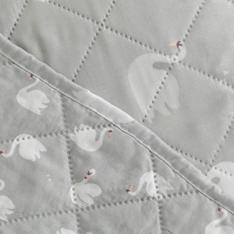Colcha bouti Swan gris