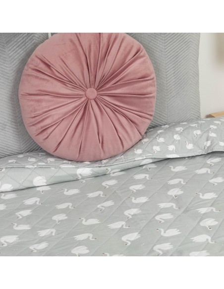 Colcha bouti Swan gris