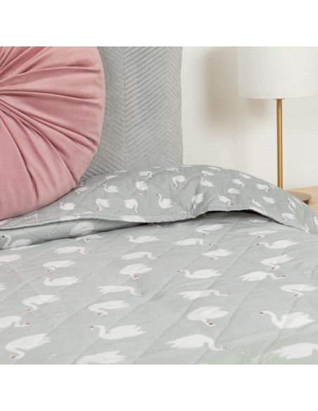 Colcha bouti Swan gris