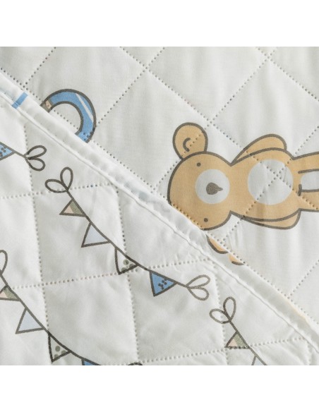 Colcha bouti Nico celeste