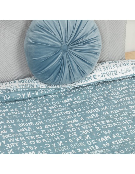 Colcha bouti Secret indigo