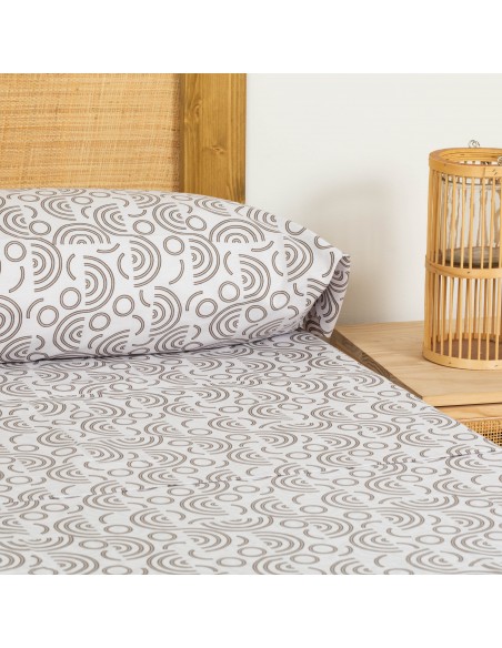 Juego de sábanas algodón Rubeus gris