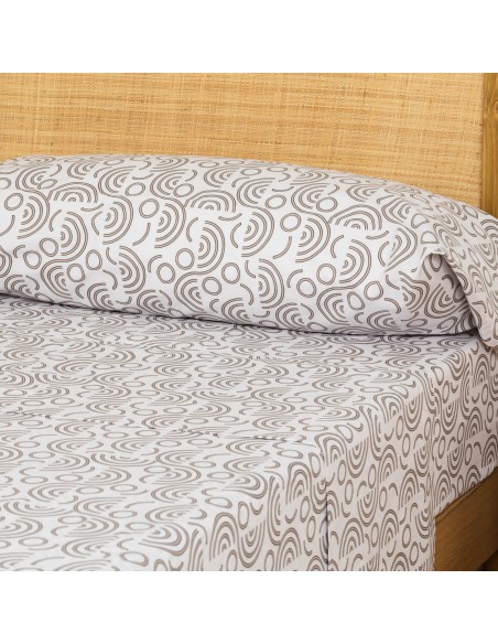 Juego de sábanas algodón Rubeus gris